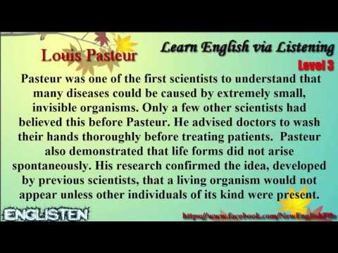 Unit 1 Louis Pasteur Learn English via Listening Level 3