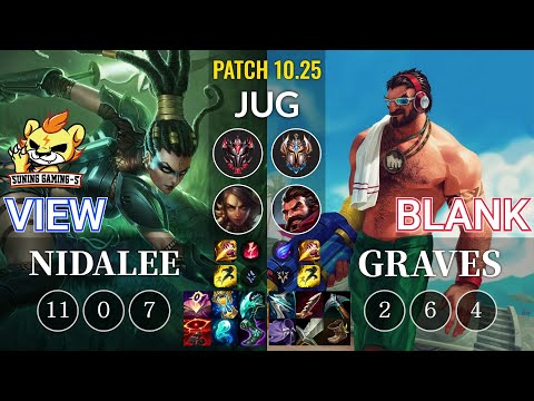 SG-S View Nidalee vs Blank Graves Jungle - KR Patch 10.25