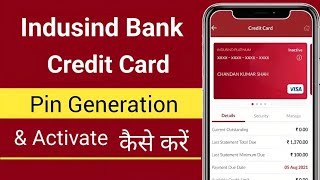 indusind bank credit card pin generation | indusind bank credit card activation