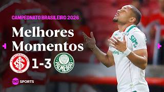 INTERNACIONAL 1X3 PALMEIRAS - MELHORES MOMENTOS - BRASILEIRÃO 2026
