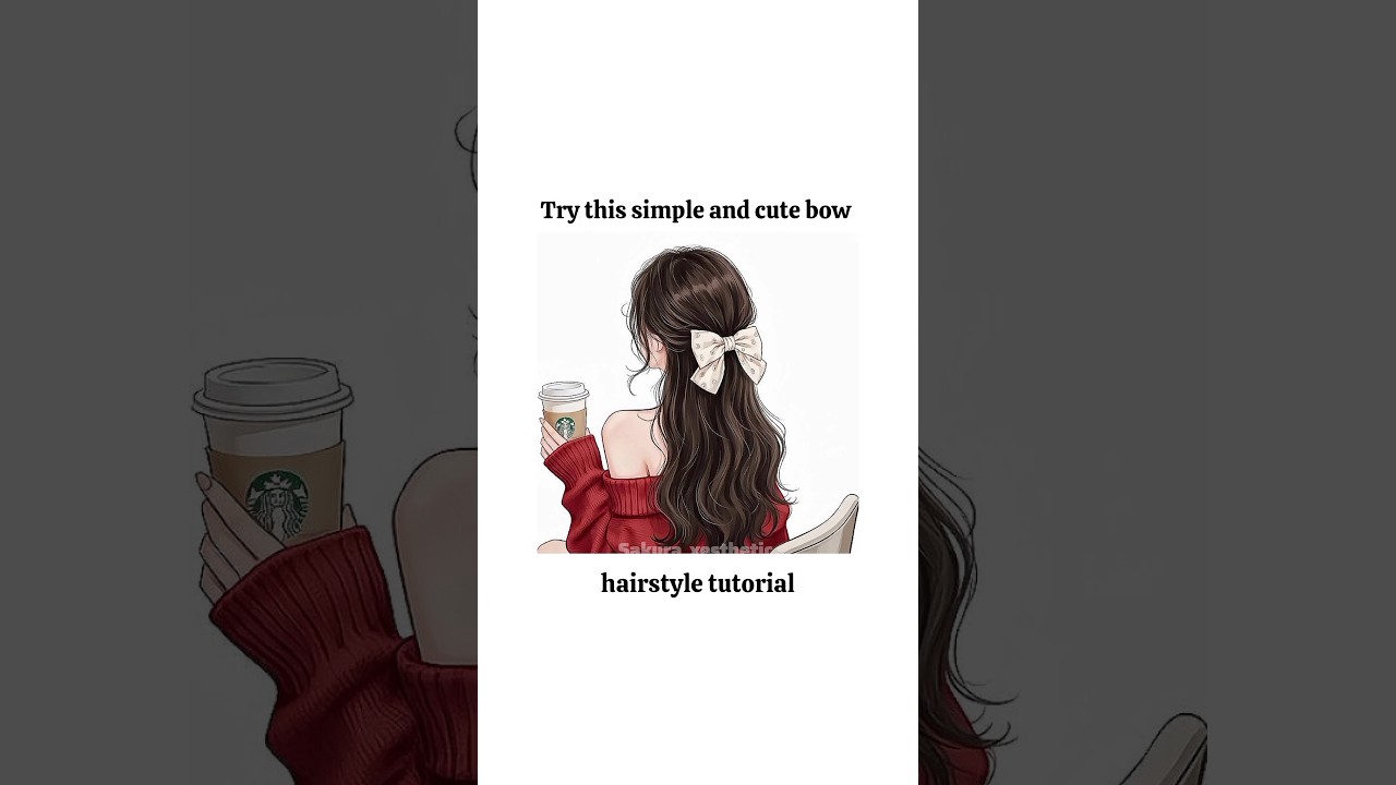 Bow hairstyles tutorial #shorts #aesthetic #trending #hairstyle #ytshorts