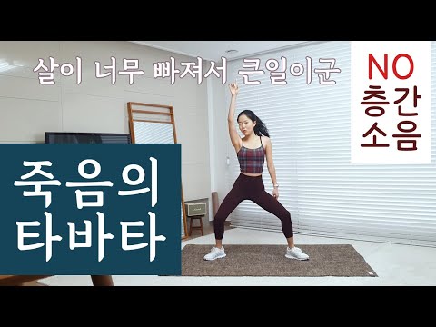 살이 너무 빠지는 죽음의 타바타 운동 (no 층간소음) / Beautiful tabata workout thumnail