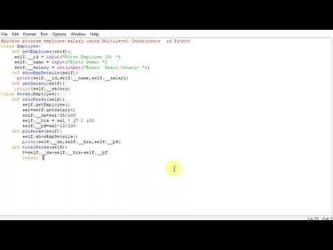 Python Program Employee Salary Using Multilevel Inheritance In Python