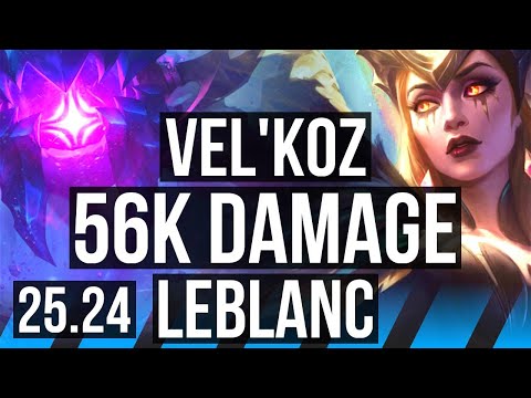 VEL'KOZ vs LEBLANC (MID) | 56K damage, Good KDA: 14/3/18 | EUW Master | 25.24