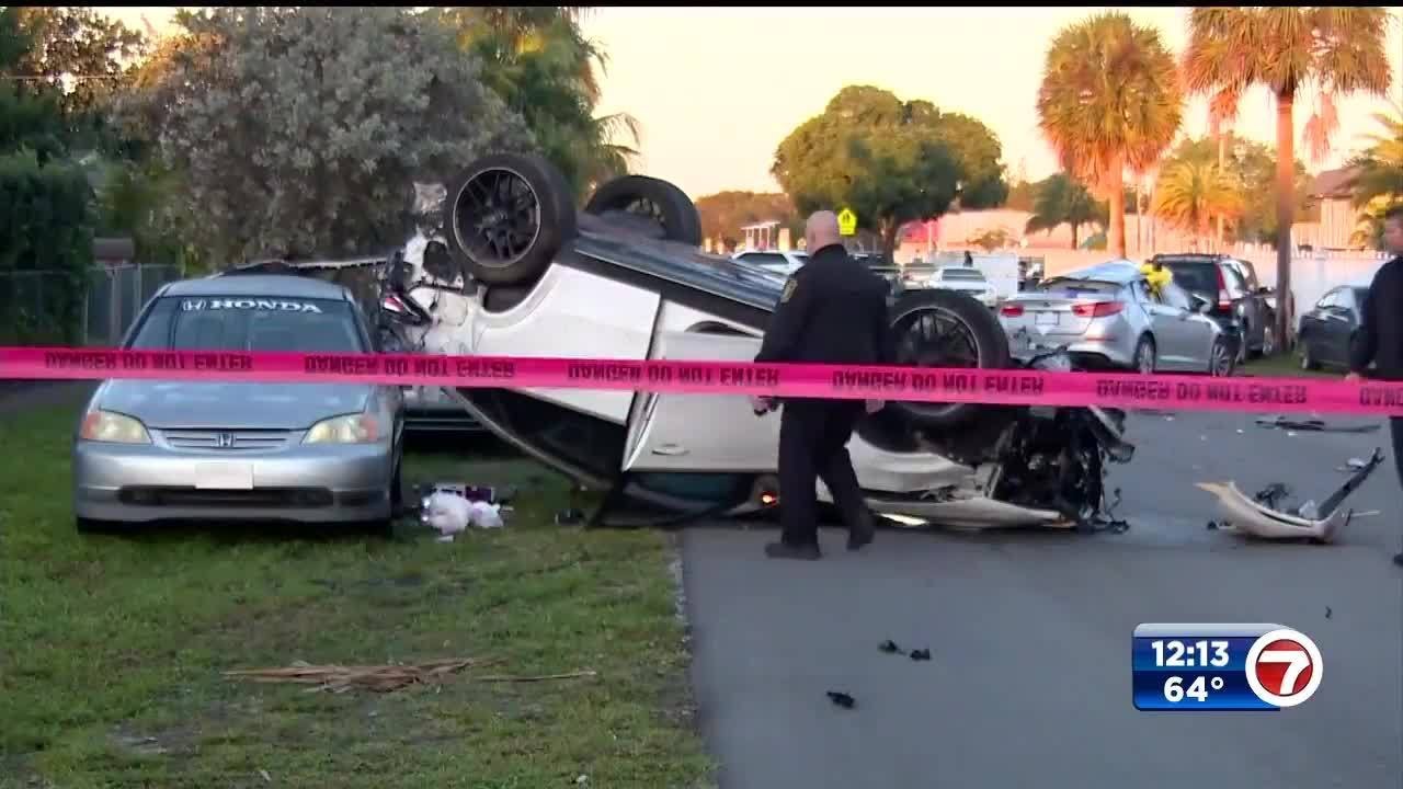 At least 1 dead following crash in Miami Gardens