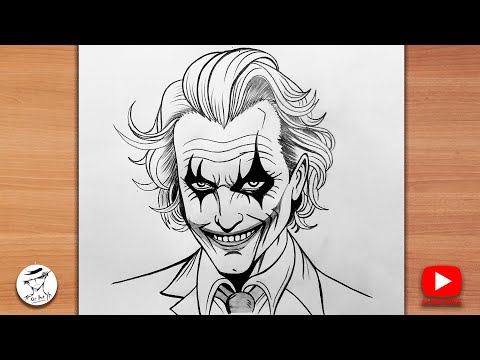 How to Draw The Joker | Step by Step drawing easy | Sketch Saturday tutorial