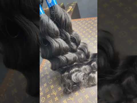 Blue Rubber Band Hair loosewave bundles