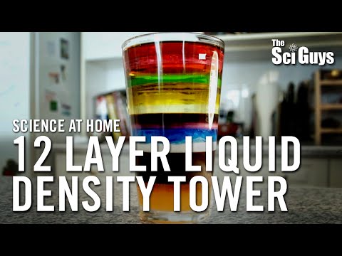 The Sci Guys: Science at Home - SE1 - EP5: 12 Layer Liquid Density Tower