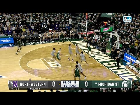 Jaxon Kohler Gets The Spartans on the Board First vs. Northwestern | Michigan State Men's Basketball