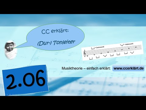 Musiktheorie einfach erklärt: 2.6 Aufbau einer Durtonleiter   www.ccerklärt.de
