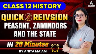 Peasant, Zamindars and The State Class 12 Quick Revision & Mind Map | Class 12 History By Anita Mam
