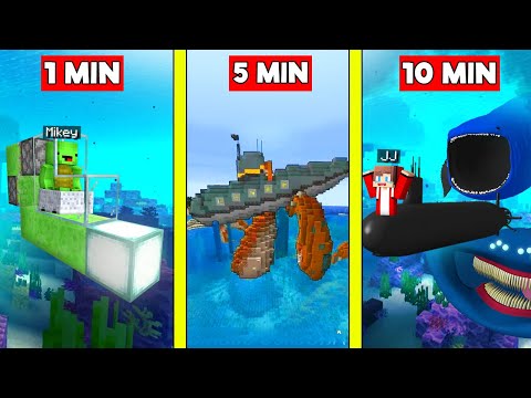 Battaglia di costruzione sottomarino in Minecraft - SFIDA NOOB VS PRO - Parodia di Maizen Mizen M...