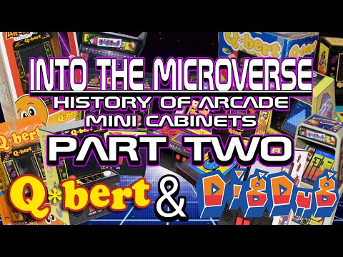 INTO THE MICROVERSE-History of Mini Arcade Cabinets Part 2: Q-Bert and Dig Dug