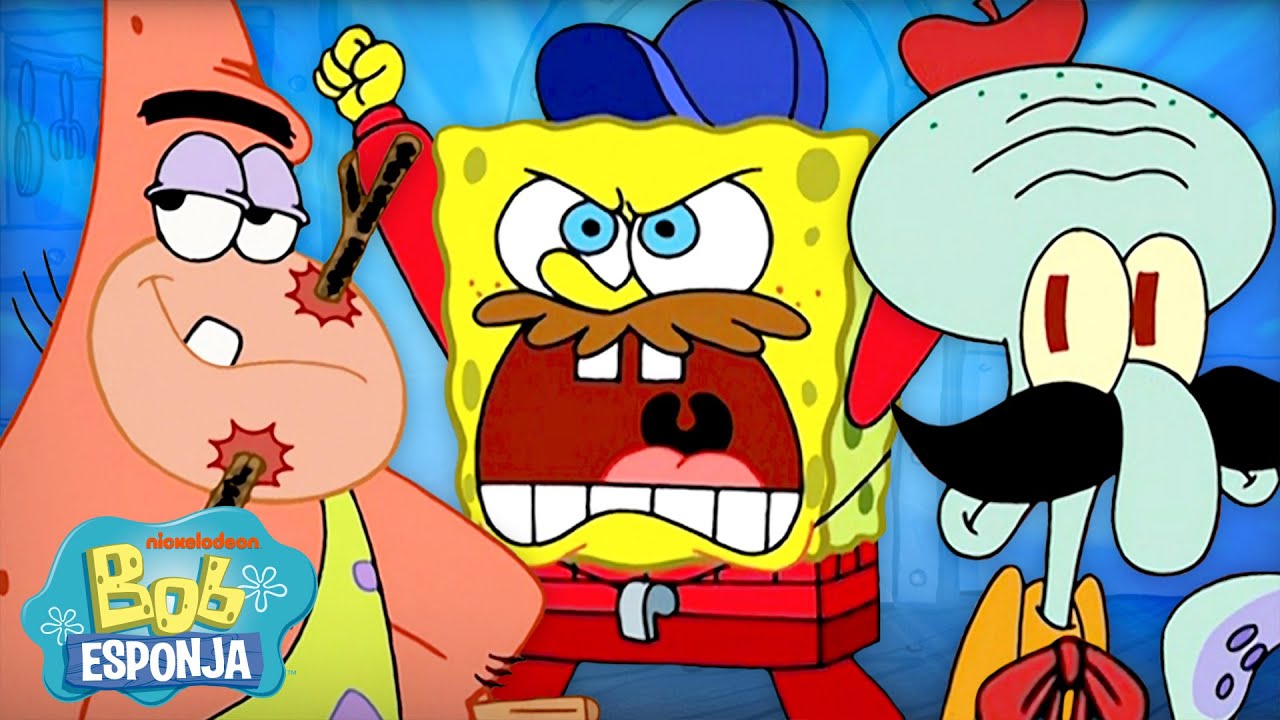 Bob Esponja | Maratona da 3ª Temporada de Bob Esponja 🧽 | Compilação de 55 Minutos | Português