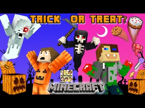 FGTeeV - MINECRAFT HALLOWEEN TRICK OR TREAT Candy Run Challenge!?! 🎃 (Grim Reaper Hunt Mini-Game Map NO MODS)