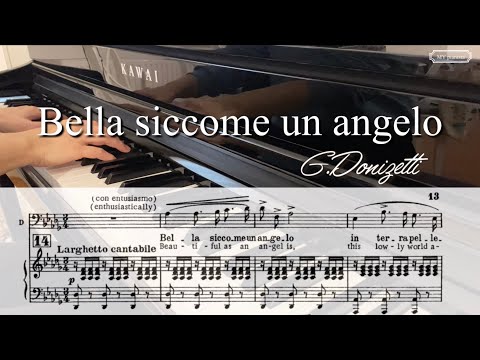 Bella siccome un angelo, Karaoke, Don Pasquale, Accompaniment, G.Donizetti, Baritone