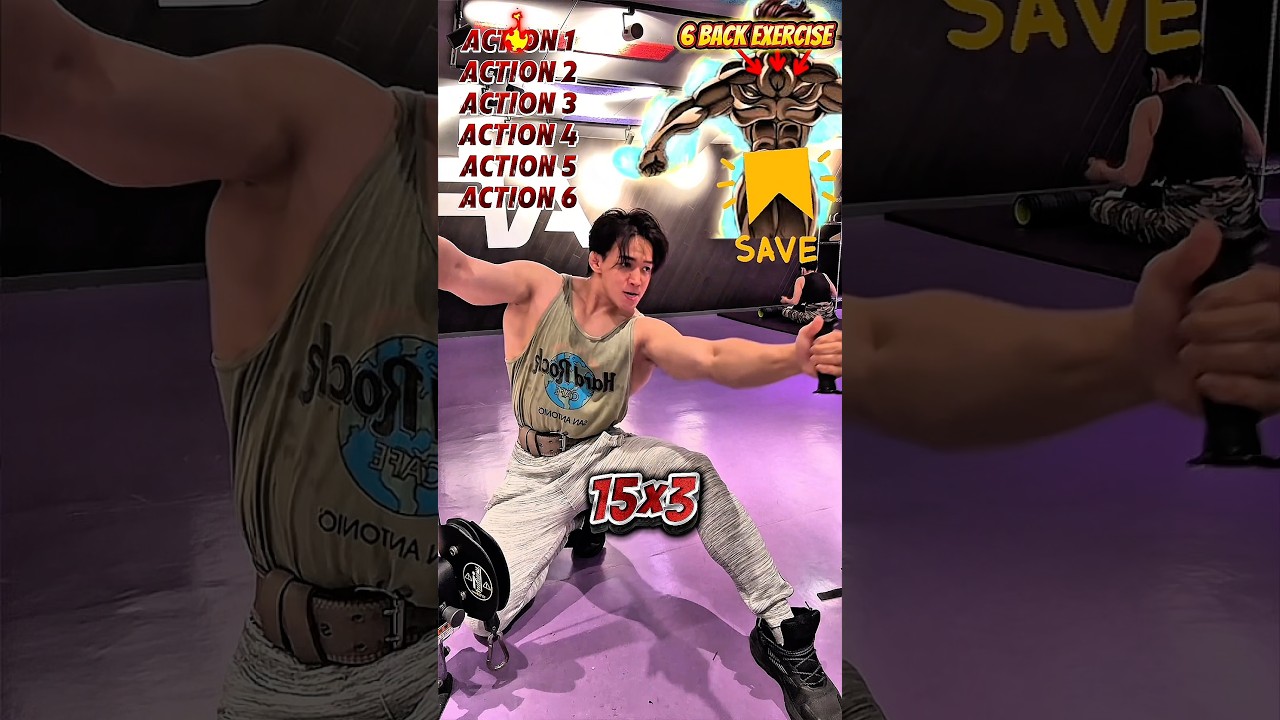 AI❌6 Gym Back Exercises⭕️