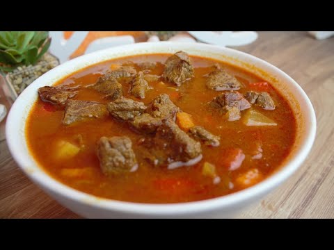Hungarian goulash soup, grandma's goulash recipe, make it yourself quickly and deliciously, #cook