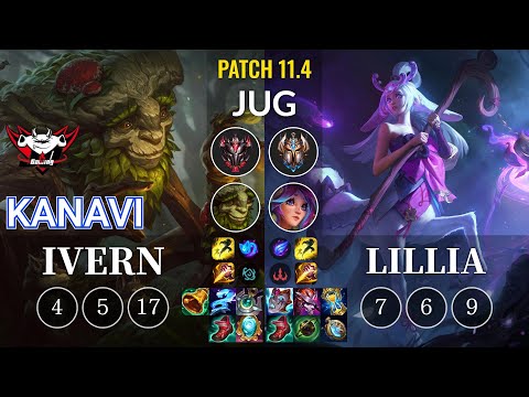 JDG Kanavi Ivern vs Lillia Jungle - KR Patch 11.4