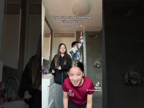 Try not to cringe challenge with my sisters (Part 1) #shorts#funnyshorts  #adhamyy#therealadhamyy