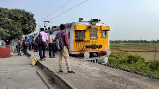 Oldest EMU local train vs Powerful Freight train entry | Indian Railways