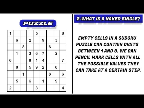 Sudoku Tutorial 2 - Naked Singles