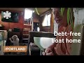 Debt-free boat tiny home for family of 3 on Portland ...