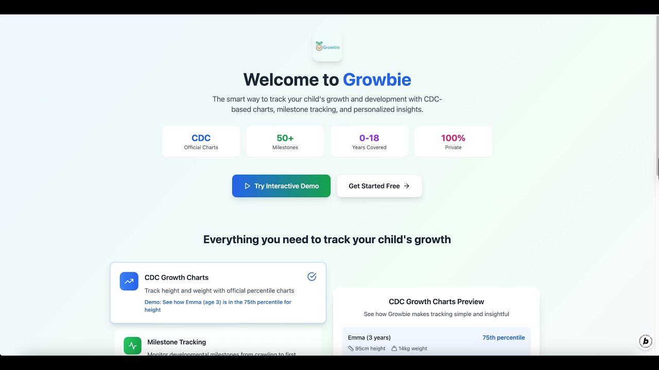 Growbie - Bolt Hackathon Submission Video