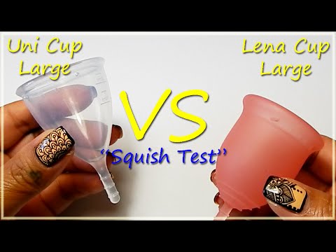 Uni Cup vs Lena LARGE "Squish Test" - Menstrual Cups
