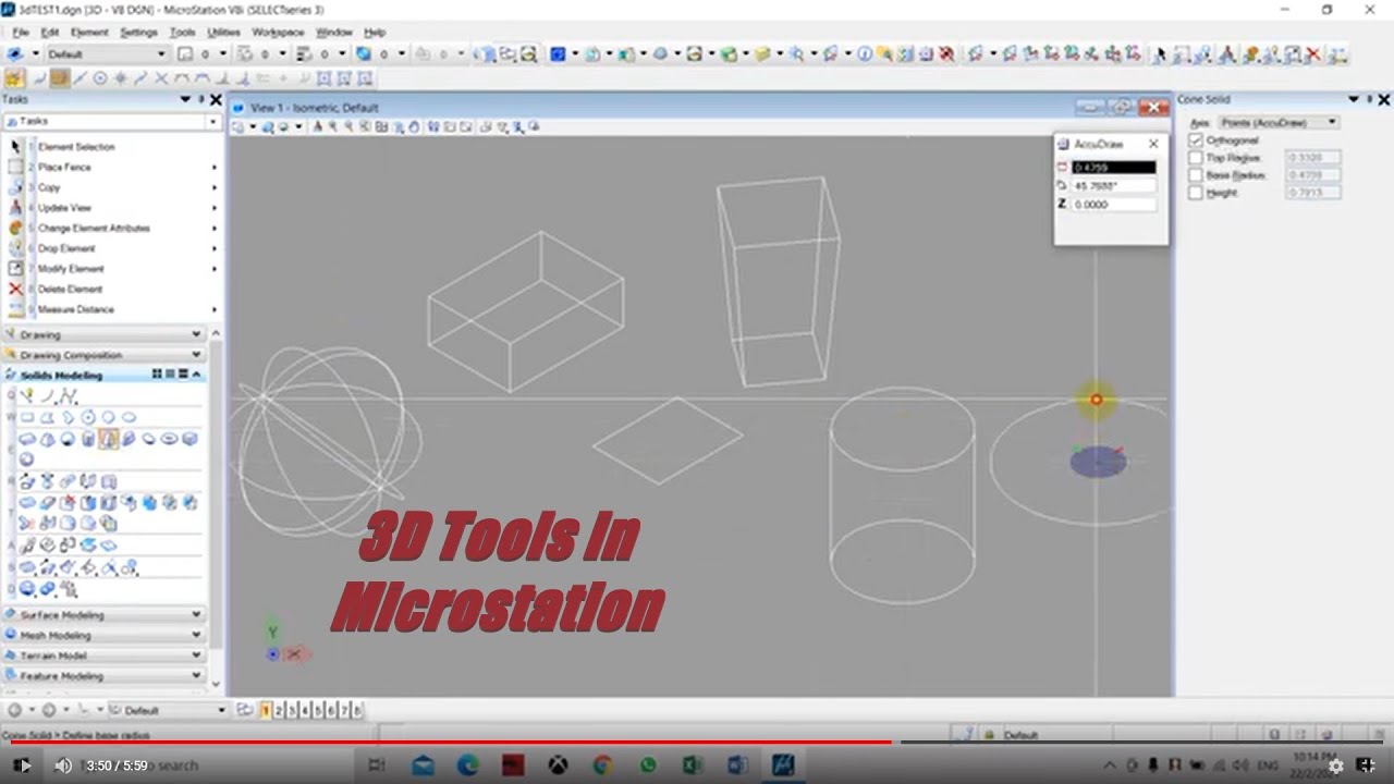 3D Tools in Microstation