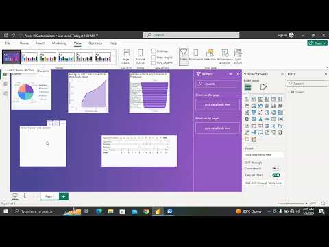 change power BI Dashboard background and visualization colors