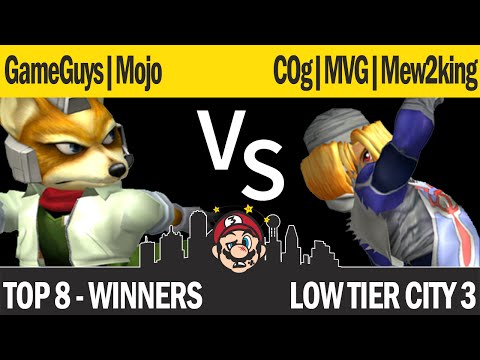 LTC3 Melee - GameGuys | Mojo (Fox) vs  COG | MVG | Mew2king (Sheik, Marth) - Top 8 Winners