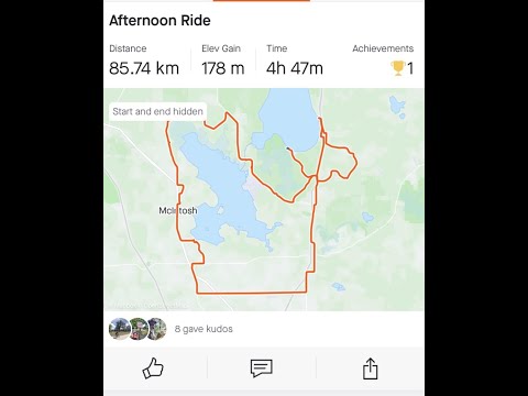 This year's pokeRRun, 86 km (53 miles) around Lake Lochloosa and Orange Lake