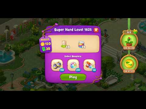 Gardenscapes Level 1825 Walkthrough "No Boosters Used"