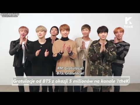 [POLSKIE NAPISY] 161014 BTS celebrating 5M subscribers on 1theK YouTube