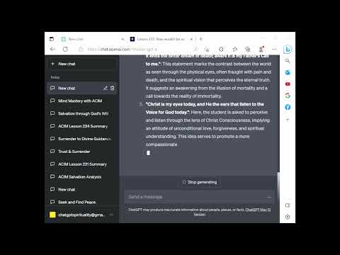 ChatGPT Spirituality ACIM Lesson 237 - Now would I be as God created me