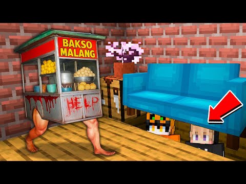 SCARY!! WE HIDE FROM THE SCARY MALANG MEATBALL ANOMALY IN MINECRAFT!!