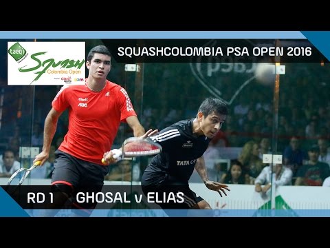 Squash: Ghosal v Elias - SquashColombia PSA Open 2016 - Rd 1 Highlights