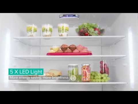 Demonstration of stainless steel refrigerator