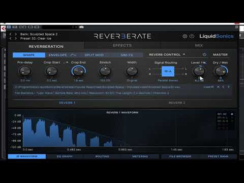 Quick Tutorial - Ambient Guitar -  LiquidSonics Reverberate 3 + "Sculpted Space" Impulse Responses