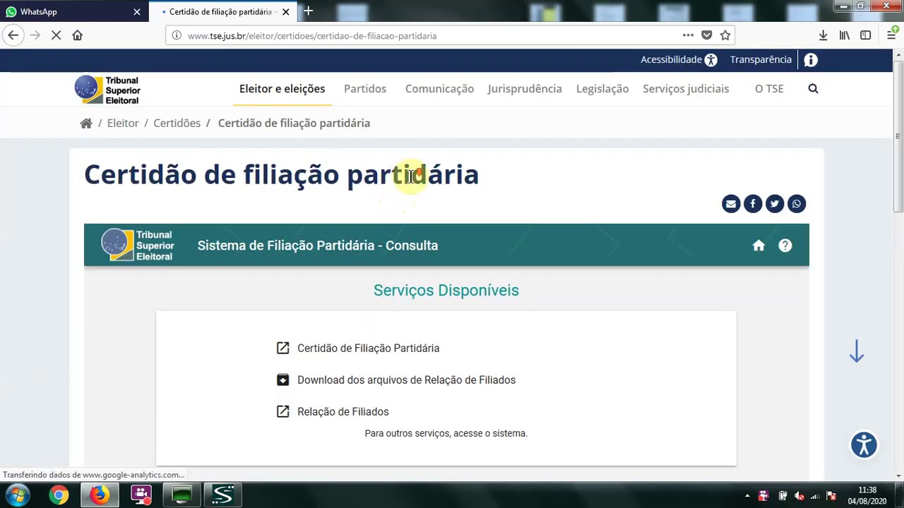Como consultar a filiação partidária pela internet.