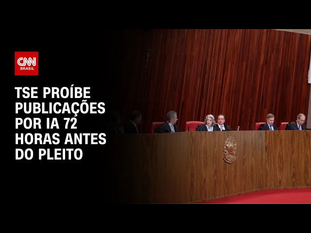 Eleições: TSE barra IA três dias antes do pleito e proíbe sugestão de candidatos | CNN 360°