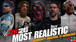 The Most Realistic BEST Community Creations To Download In WWE2K26! 