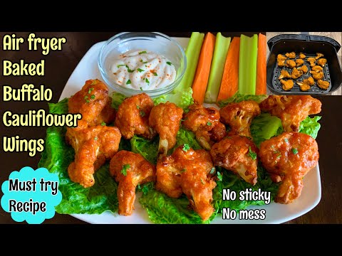 Buffalo Cauliflower Wings In Air Fryer |Air Fryer Cauliflower Wings,How To Make Crispy Buffalo Wings