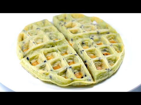 នំពុម្ពដូងស្លឹកតើយ | Coconut Pandan Waffles | Flavourfully Good រសជាតិឆ្ងាញ់
