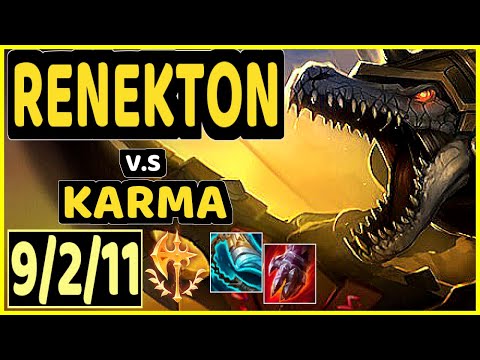 RENEKTON vs KARMA - 9/2/11 KDA TOP GAMEPLAY - EUW Ranked GRANDMASTER