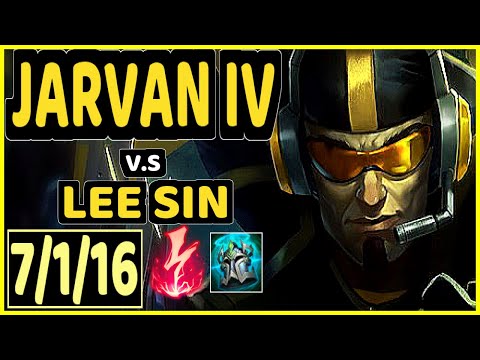 CLID (JARVAN IV) vs LEE SIN - 7/1/16 KDA JUNGLE CHALLENGER GAMEPLAY - KR