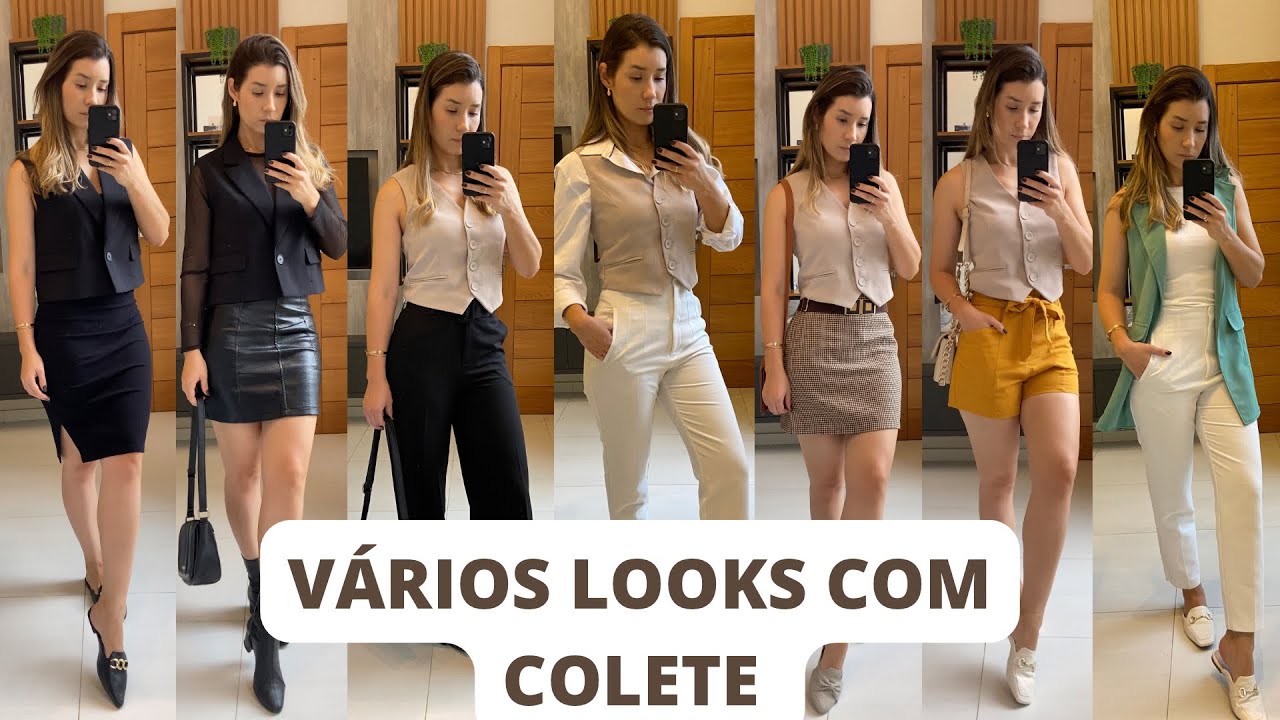 COMO USAR COLETE DE ALFAIATARIA-MUITAS INSPIRAÇÕES ✨