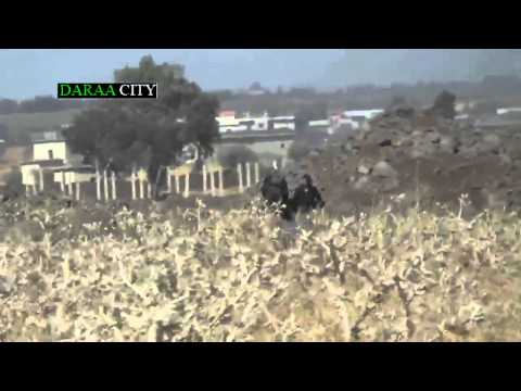 اقتحام كتيبة الدبابات في الشيخ سعد في محافظة درعا من قبل الجيش الحر