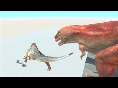 SKY ARENA GORO & TREX & SPINOSAURUS vs EVERY UNIT - Animal Revolt Battle Simulator